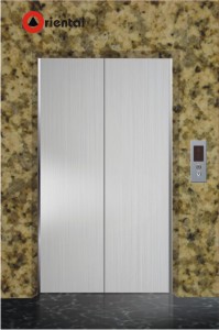 Elevator landing door