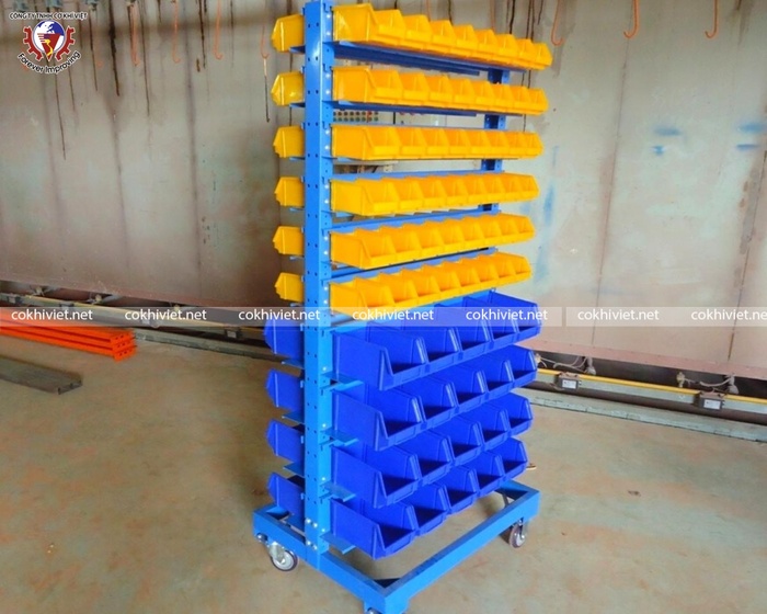 Plastic box shelves