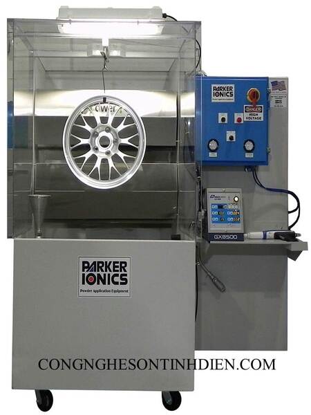 Parker Ionics single station manual powder coating booth
