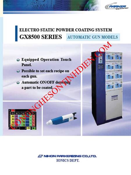 Parker Ionics GX-8500m powder coating reciprocator
