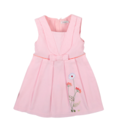 Pink embroidered dress