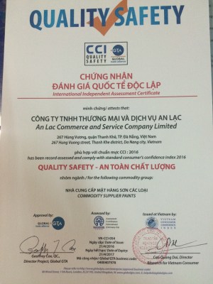 Quality Safety Certificate
