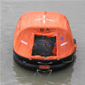 Inflatable lifesaving rafts