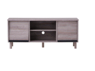 Wooden TV shelf