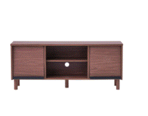 Wooden TV shelf