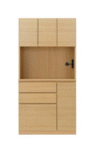 Wooden kitchen cabinet