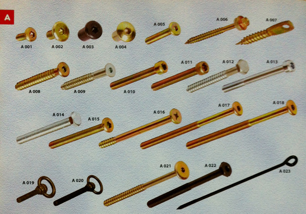 Internal hex bolts