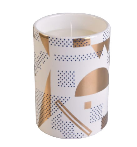 Ceramic filled candle