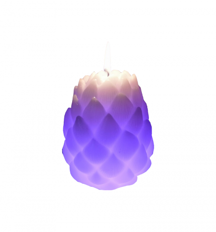 LED color changing atiso flower candle