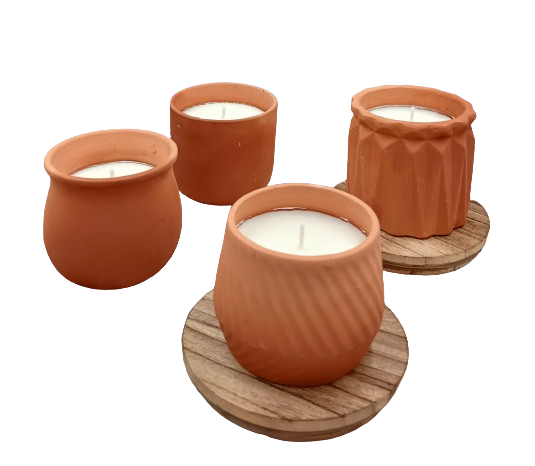 Terracotta candle