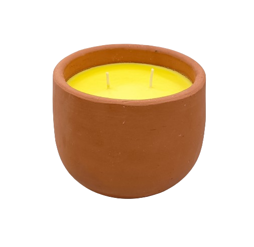 Terracotta candle