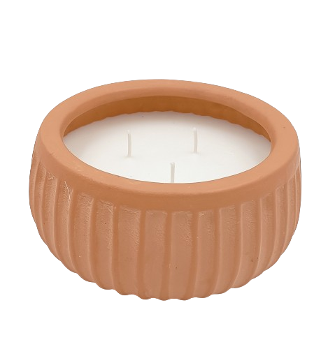 Terracotta candle
