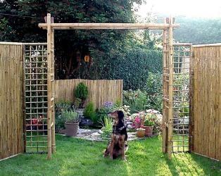 Bamboo Gate With Pergola