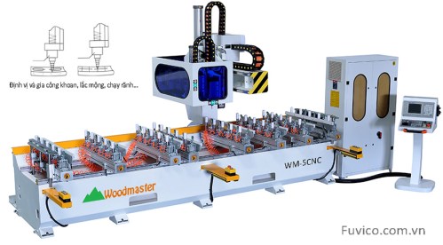 5-head CNC mortising machine
