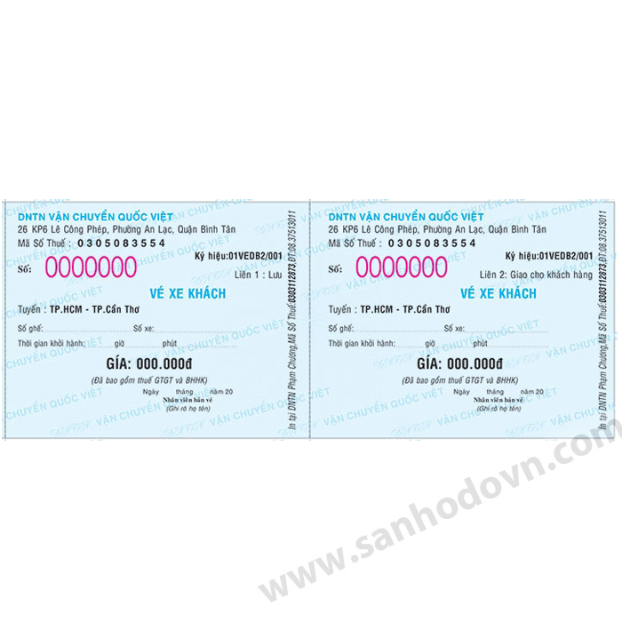 Continuous form invoice printing