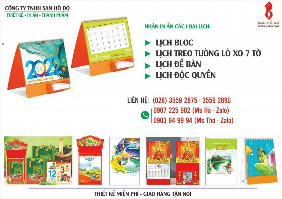 Desk calendar printing