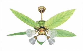 KTP ceiling fan with wood blades