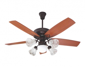 KTP ceiling fan with wood blades