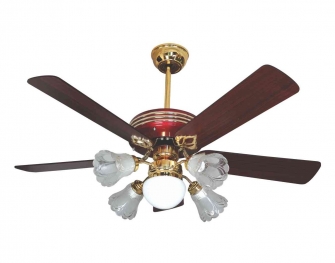 KTP ceiling fan with wood blades