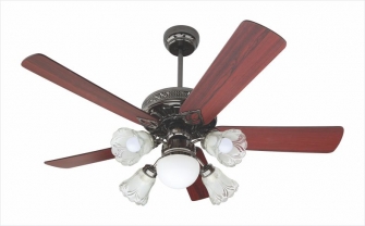 KTP ceiling fan with wood blades