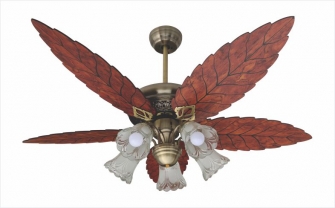 KTP ceiling fan with wood blades