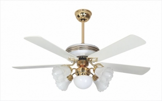 KTP ceiling fan with wood blades