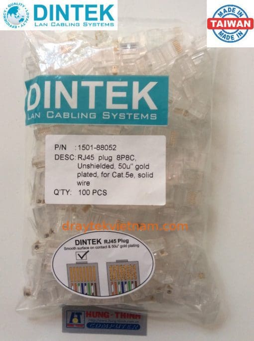 Dintek RJ45 UTP Cat5e connector