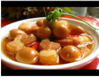 Braised pork with eggs
