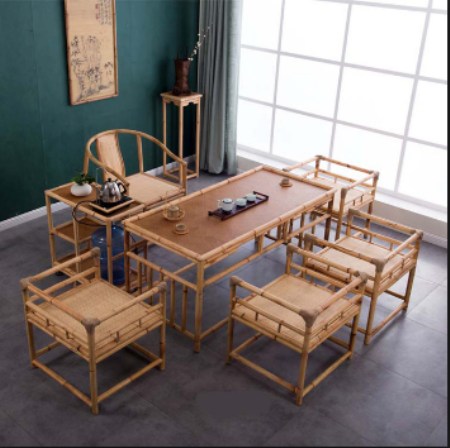 Bamboo table & chair