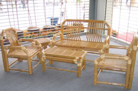 Bamboo table & chair