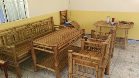 Bamboo table & chair