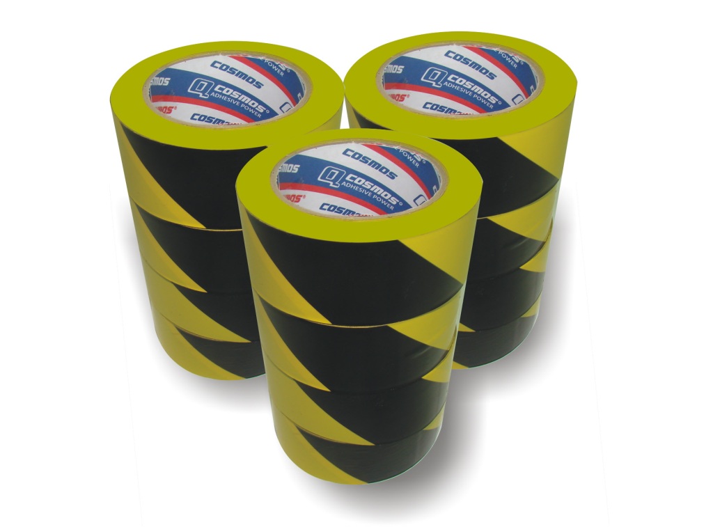Yellow and black warning tape