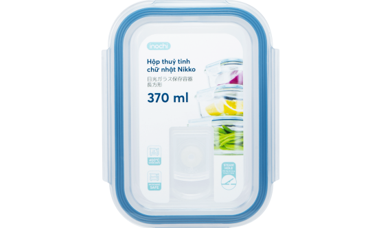 370ml rectangular glass box