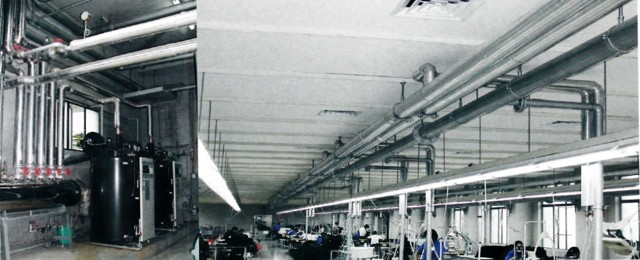 Installing boilers and constructing pipelines