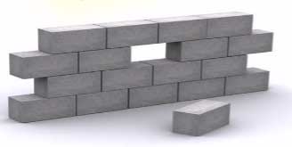 Lightweight concrete bricks