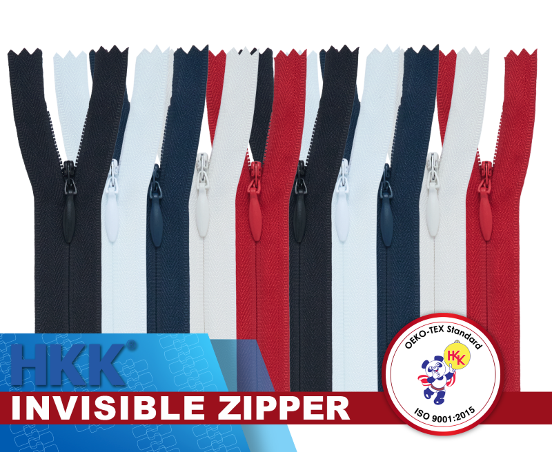 Invisible zippers