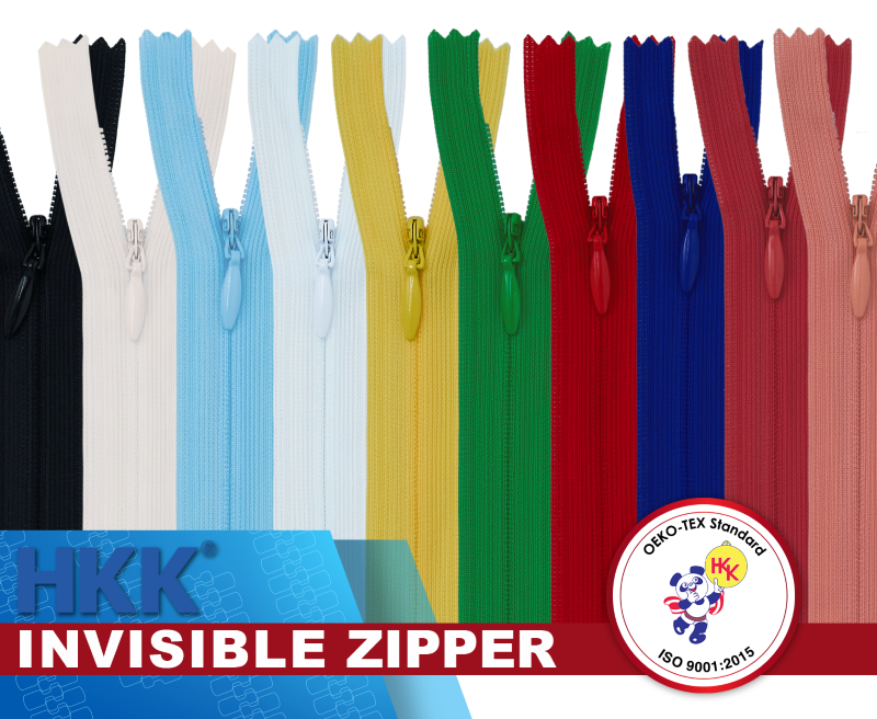 Invisible zippers