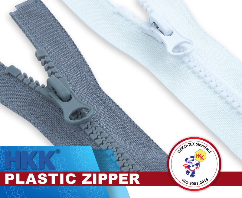 Plastic zippers