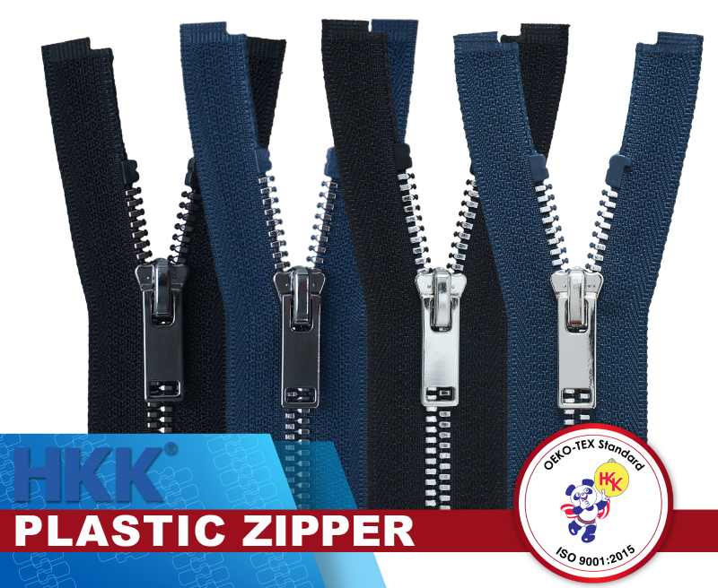 Plastic zippers