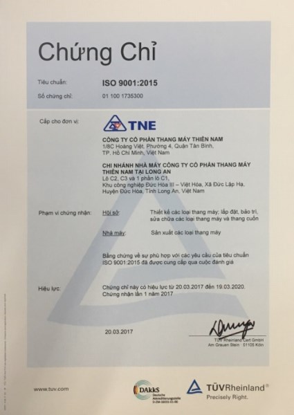 ISO 9001:2015 Certificate