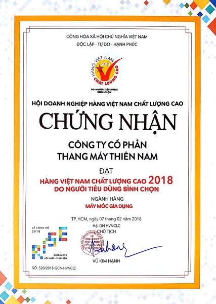 Quality Vietnamese goods 2018