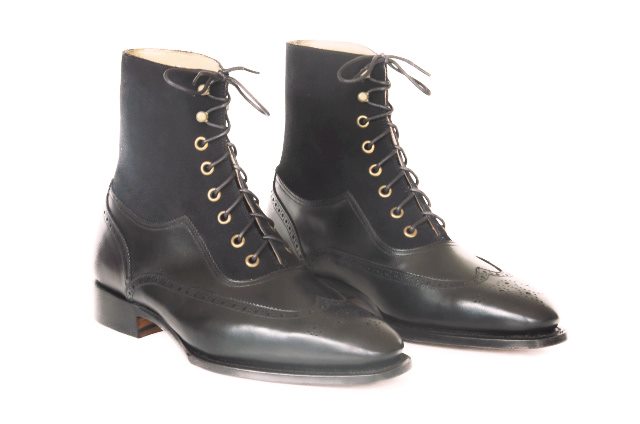 FSW024 - Black Wingtip Balmoral Boots