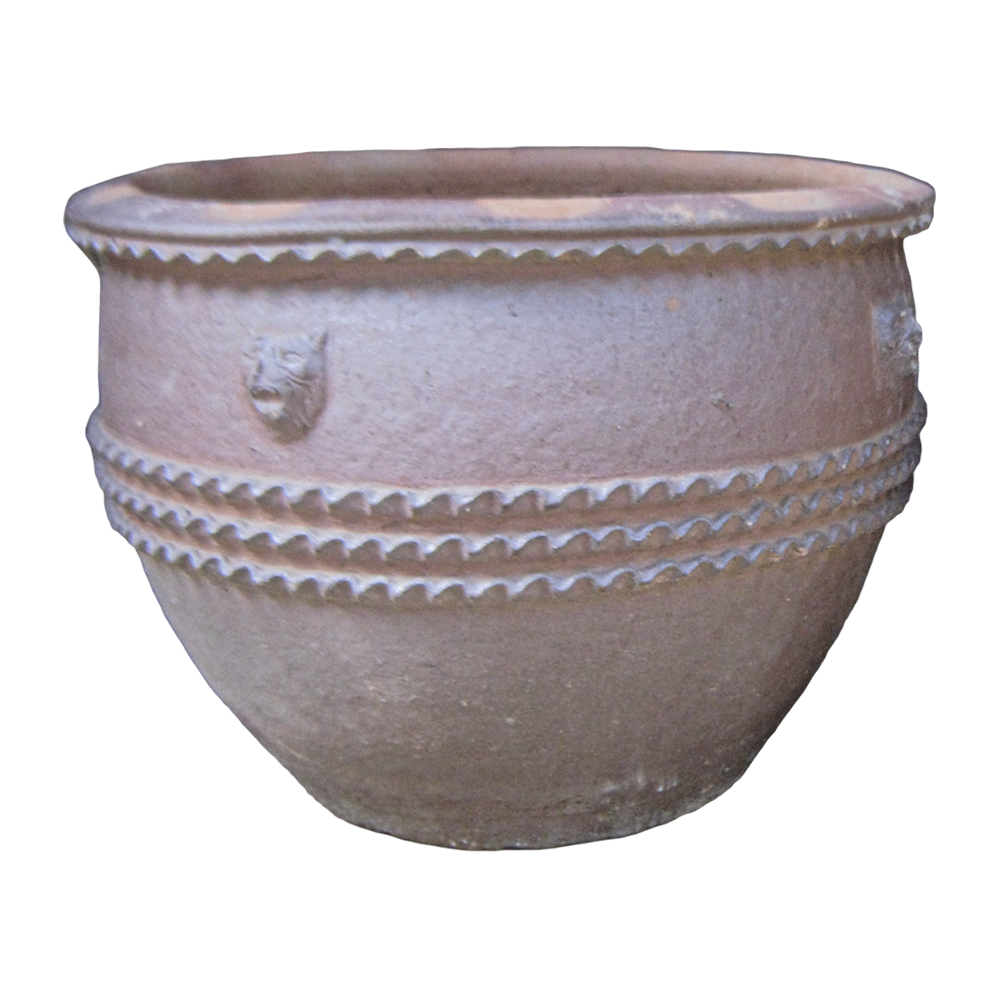Black clay ceramic pot