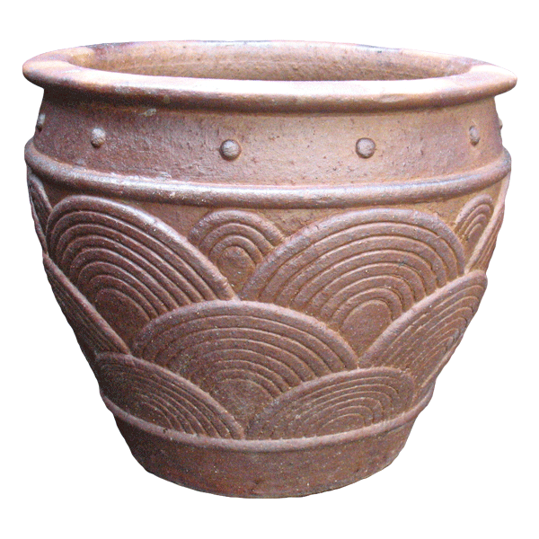 Black clay ceramic pot