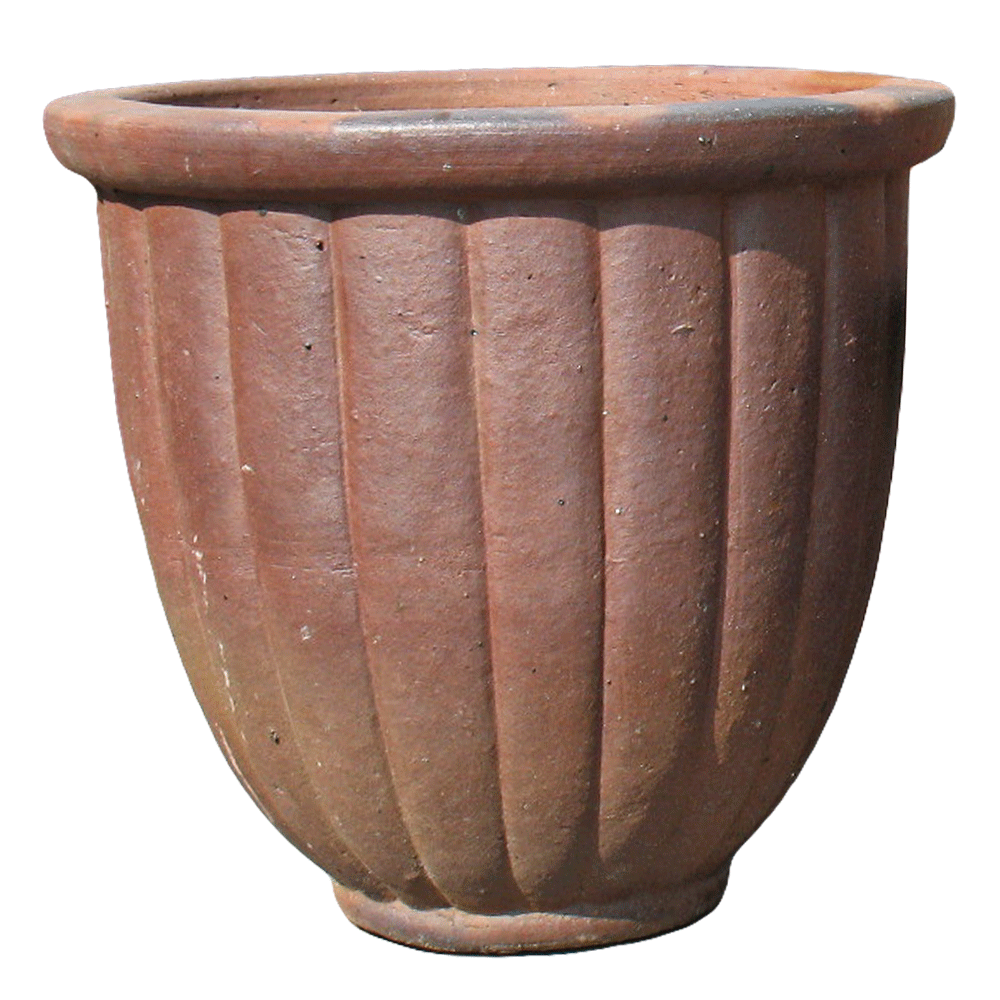 Black clay ceramic pot