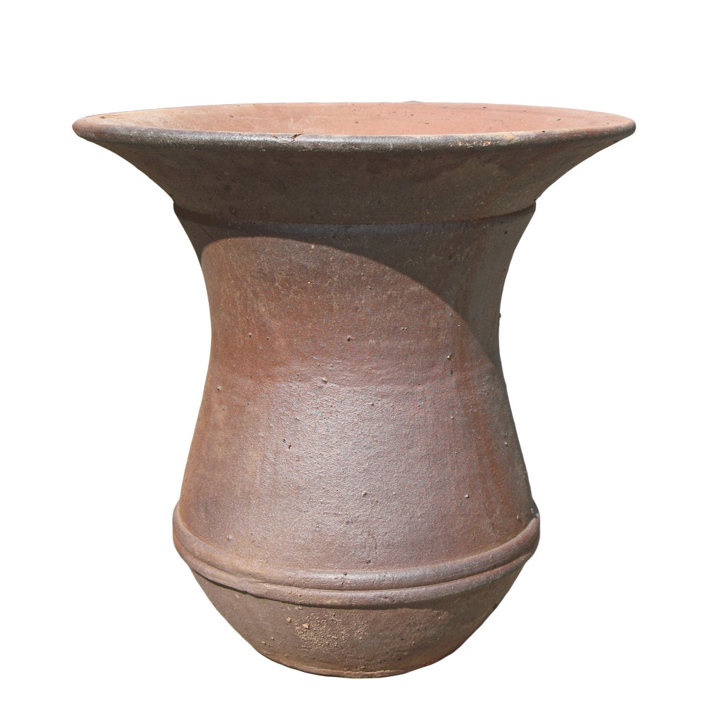 Black clay ceramic pot
