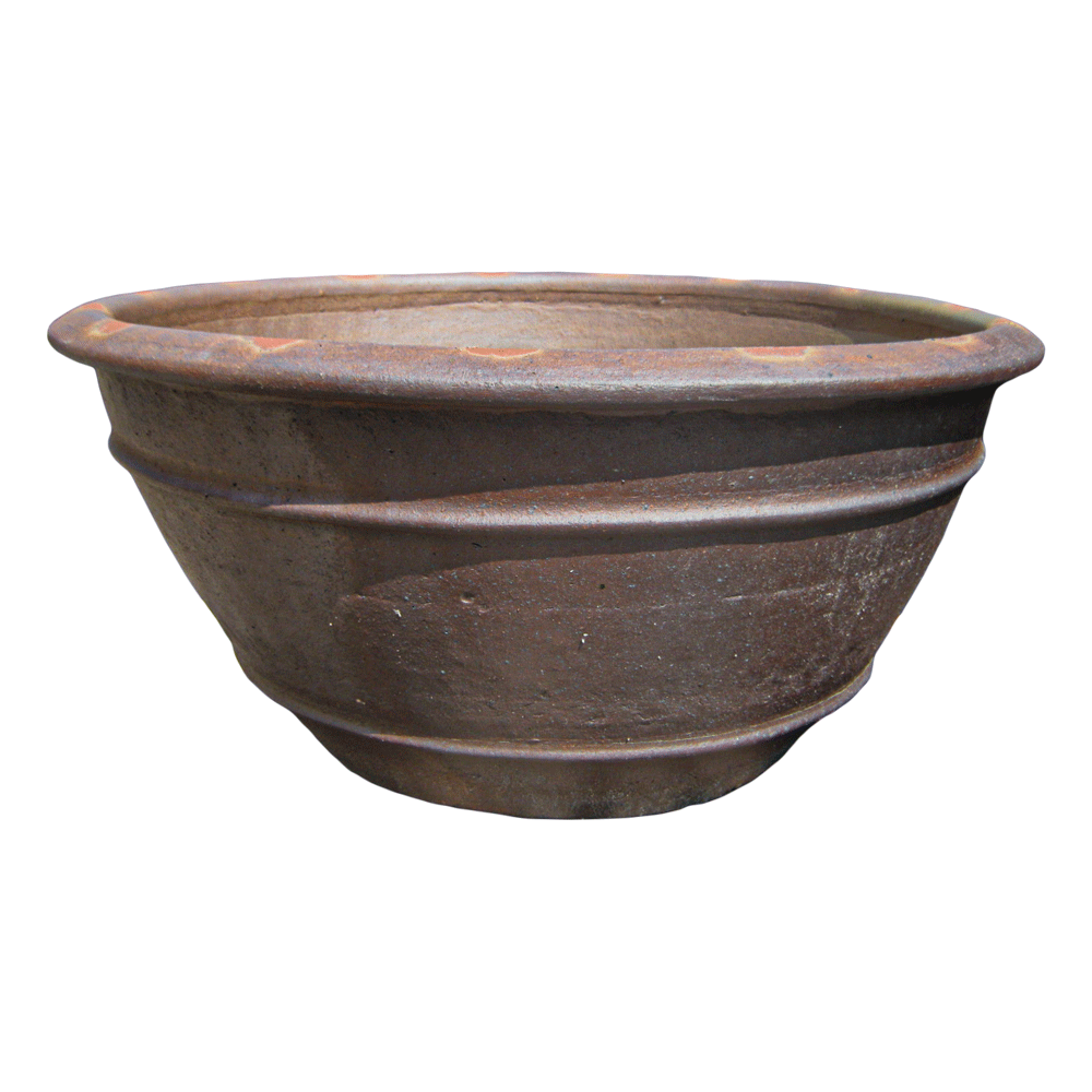 Black clay ceramic pot