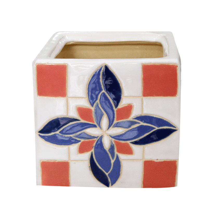 Brown clay ceramic pot
