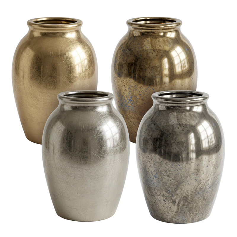 White clay ceramic pot