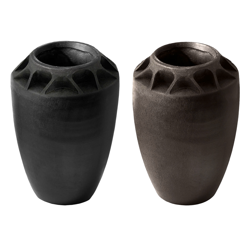 White clay ceramic pot